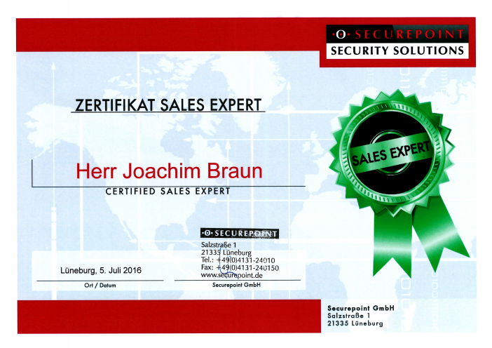 securepoint zertifikat5 jb sales expert